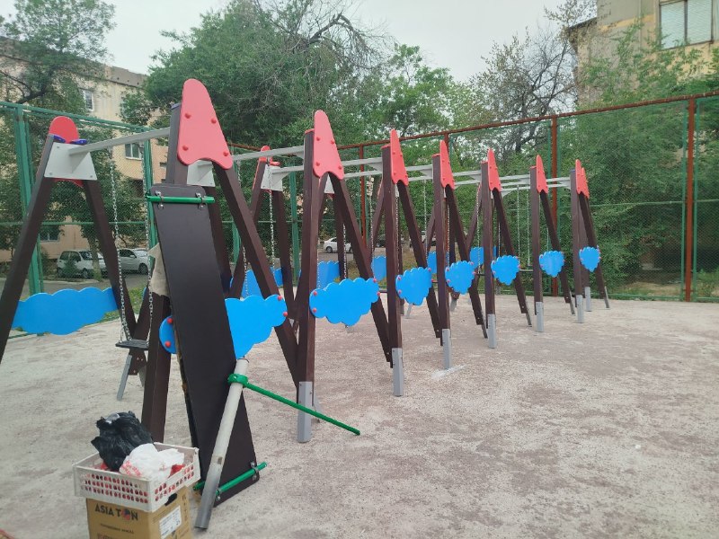 Игровая площадка и воркаут-зона в Мирабаде