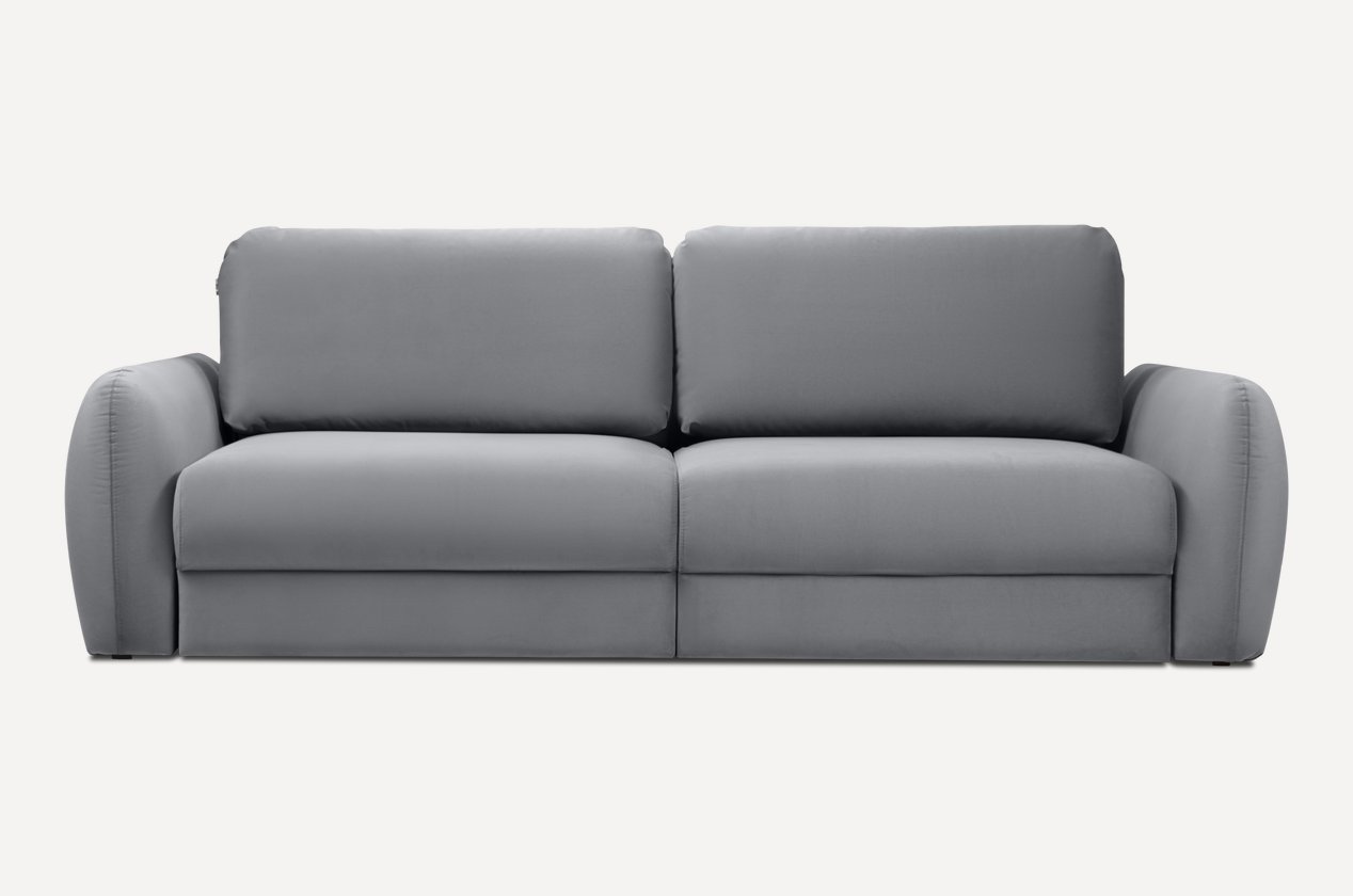 Sitora toʻgʻri divan — kulrang velyur