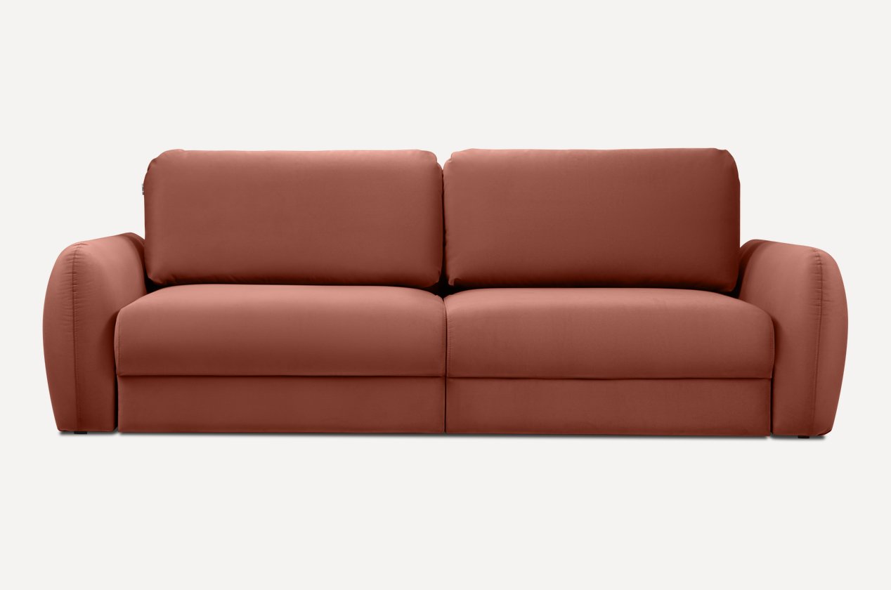 Sitora toʻgʻri divan — terrakota velyur