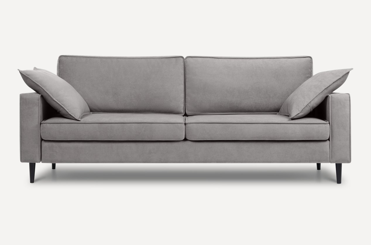 Chiroq divan to'g'ri — och kulrang