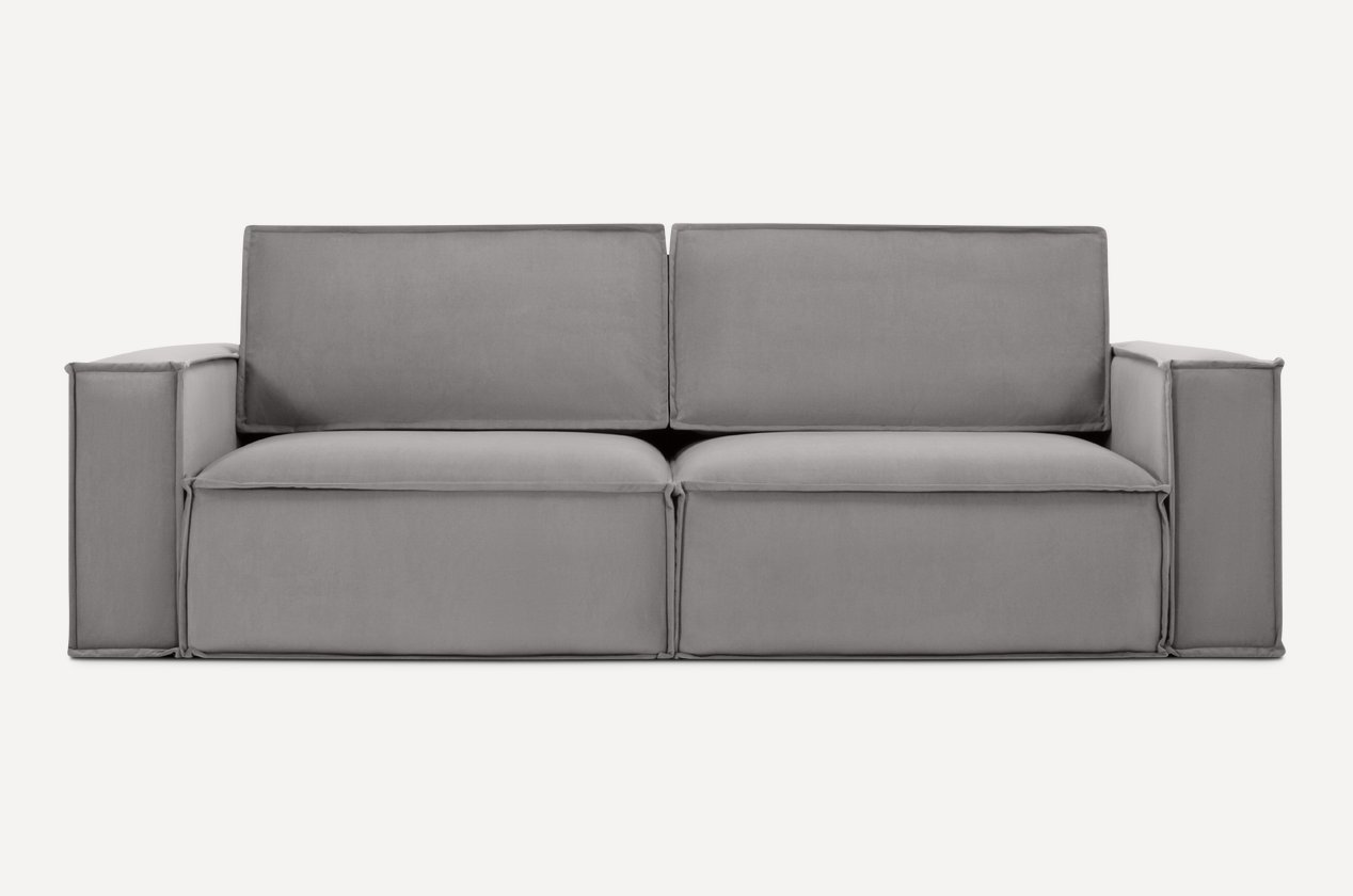 Boghcha toʻgʻri divan — och kulrang