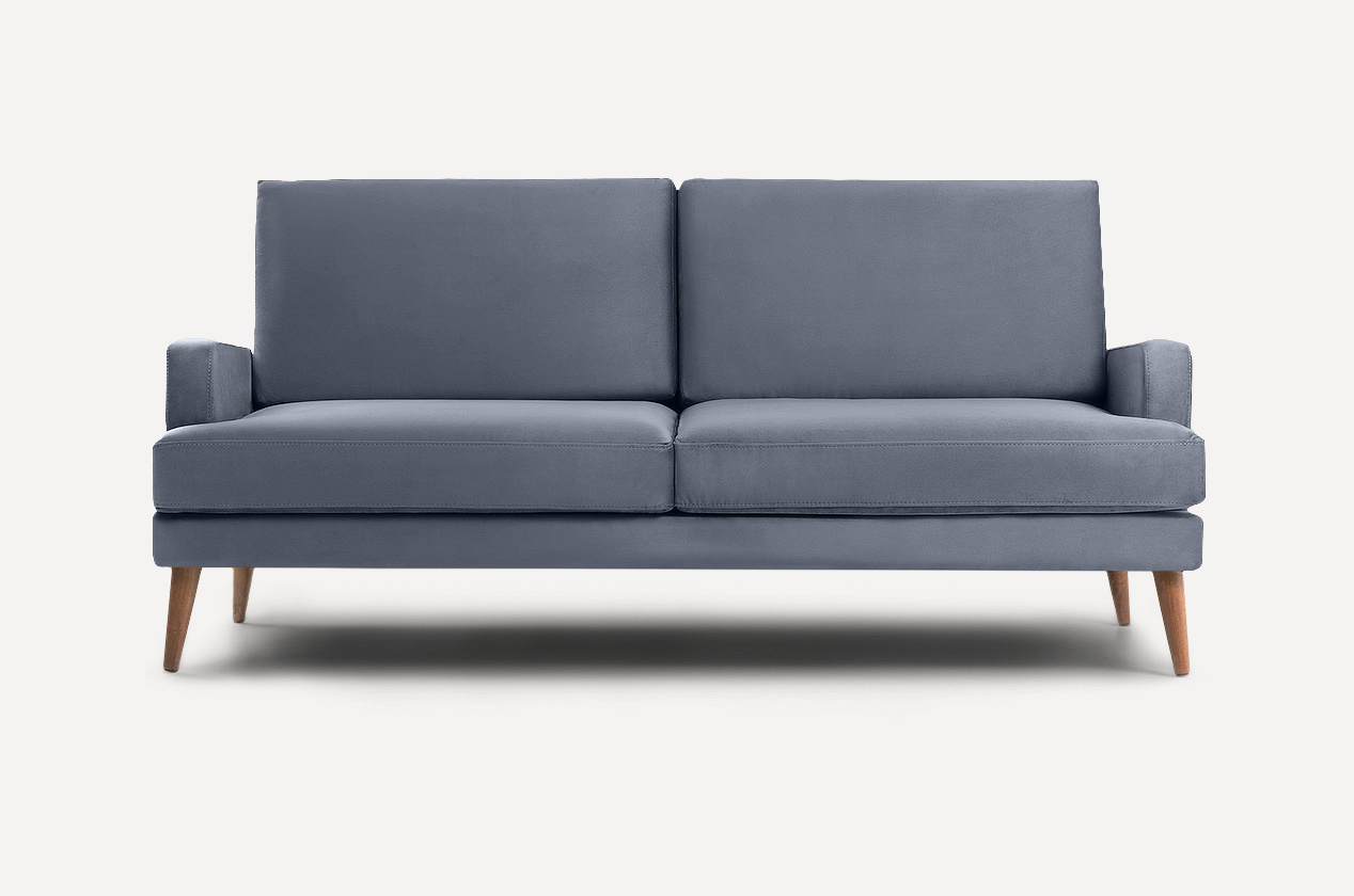 Chiroq toʻgʻri divan — koʻk