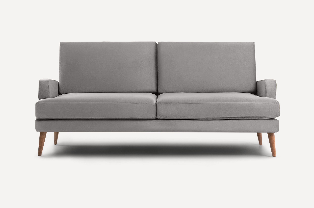 Chiroq toʻgʻri divan — kulrang