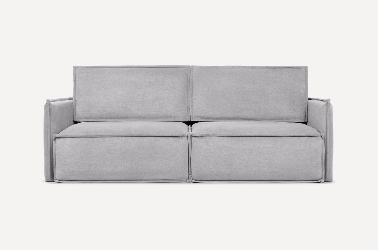 Navo divan 218 sm — kulrang velur
