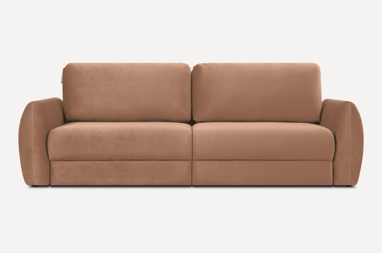 Registon toʻgʻri divan 246 sm — karamel rang