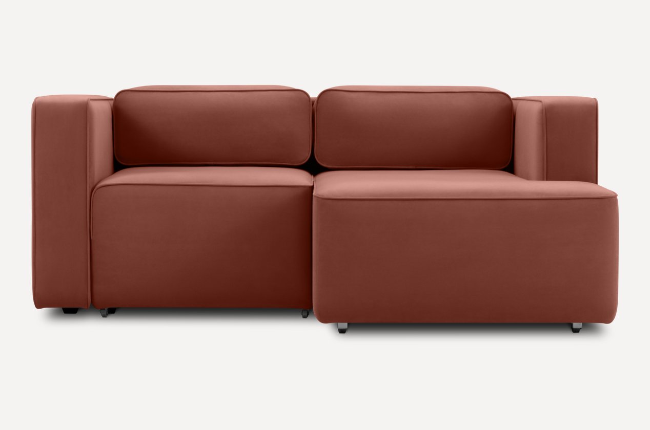 Navo burchakli divan mini — terrakota