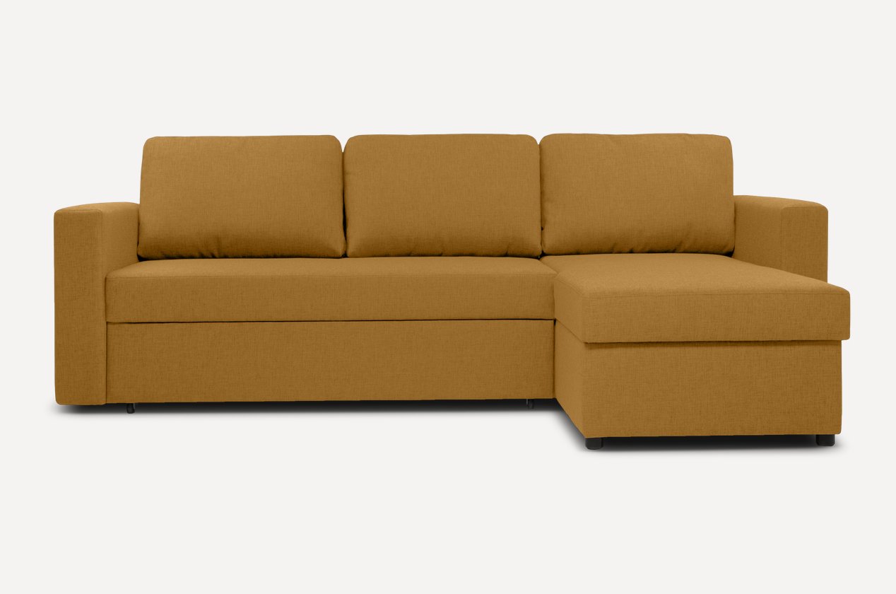 Registon burchakli divan — sariq