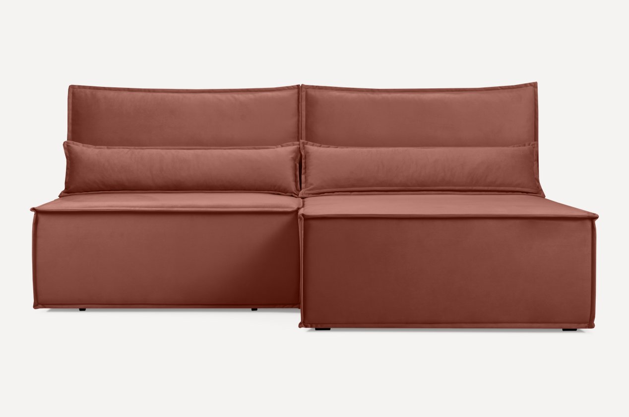 Chorsu burchak divan 201 sm — terrakota