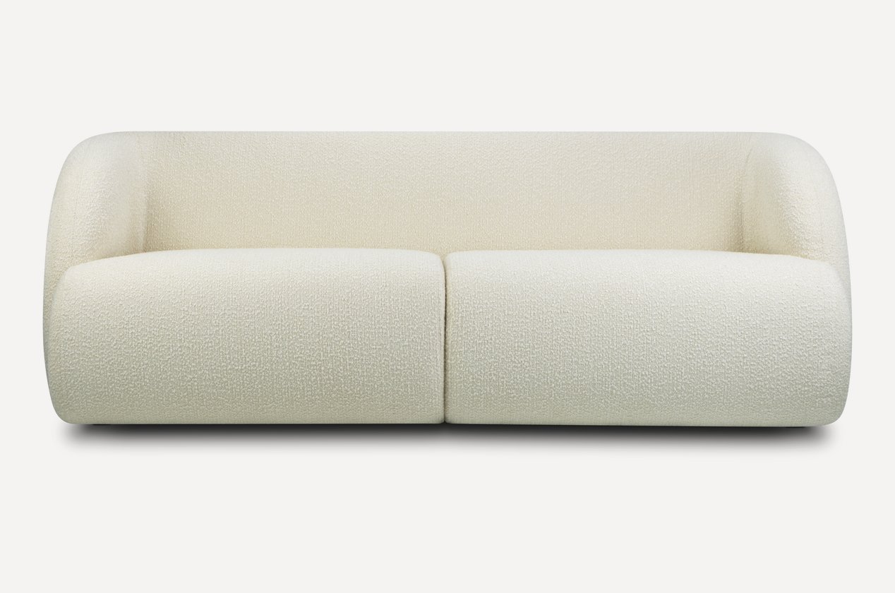 Sitora toʻgʻri divan 210 sm — sut rangli