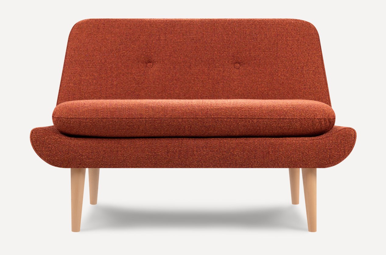 Navo divan 122 sm — terrakota
