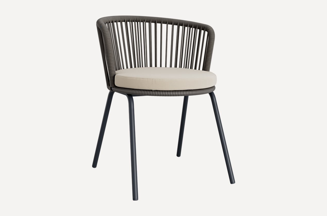 Стул Bari Compact 56×60 см — кремовый / чёрный