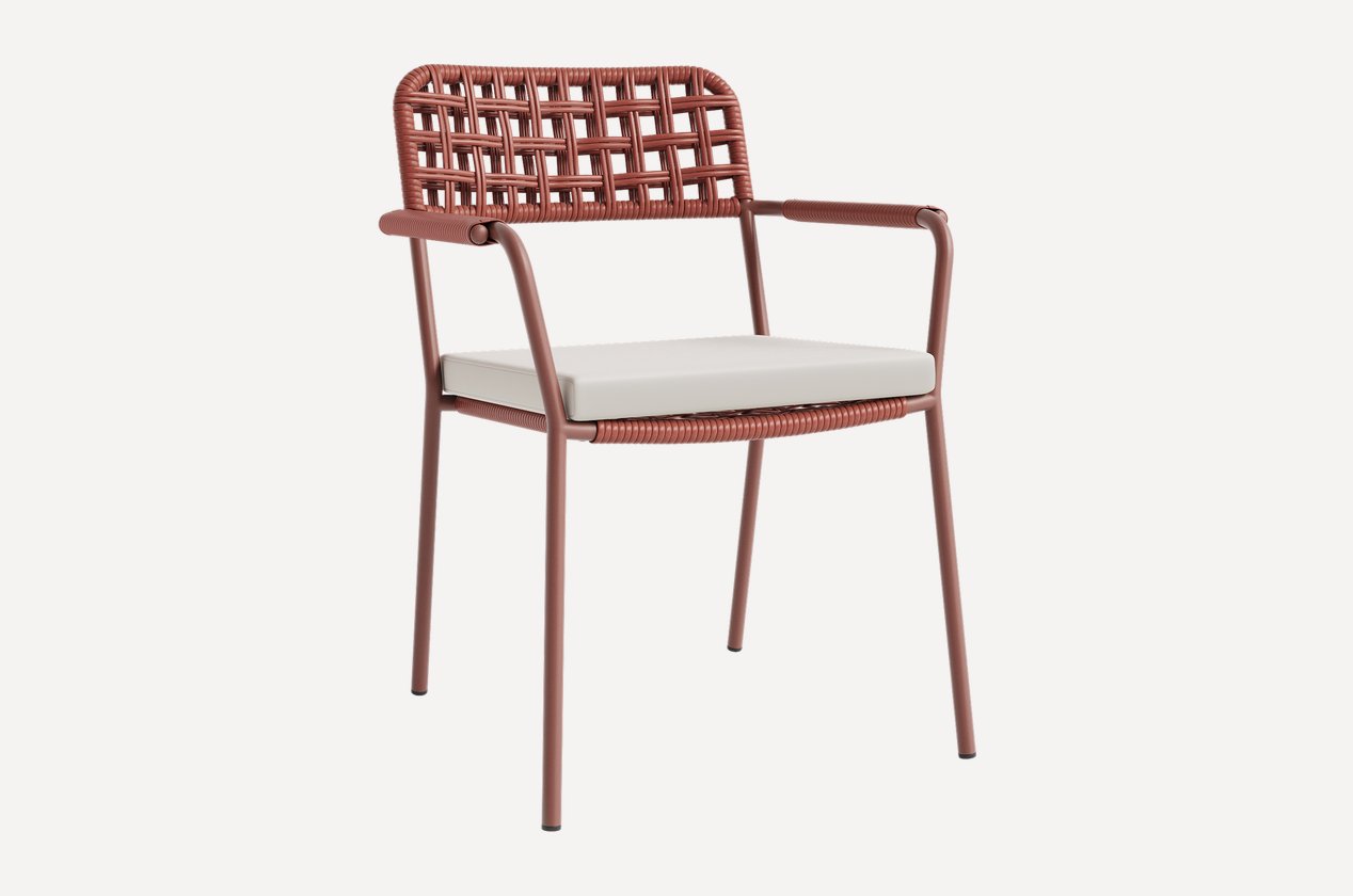 Стул Nuro Casa 62×63 см — молочный / терракотовый