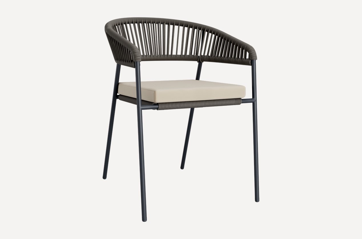 Стул Sokin Urban 57×60 см — кремовый / чёрный