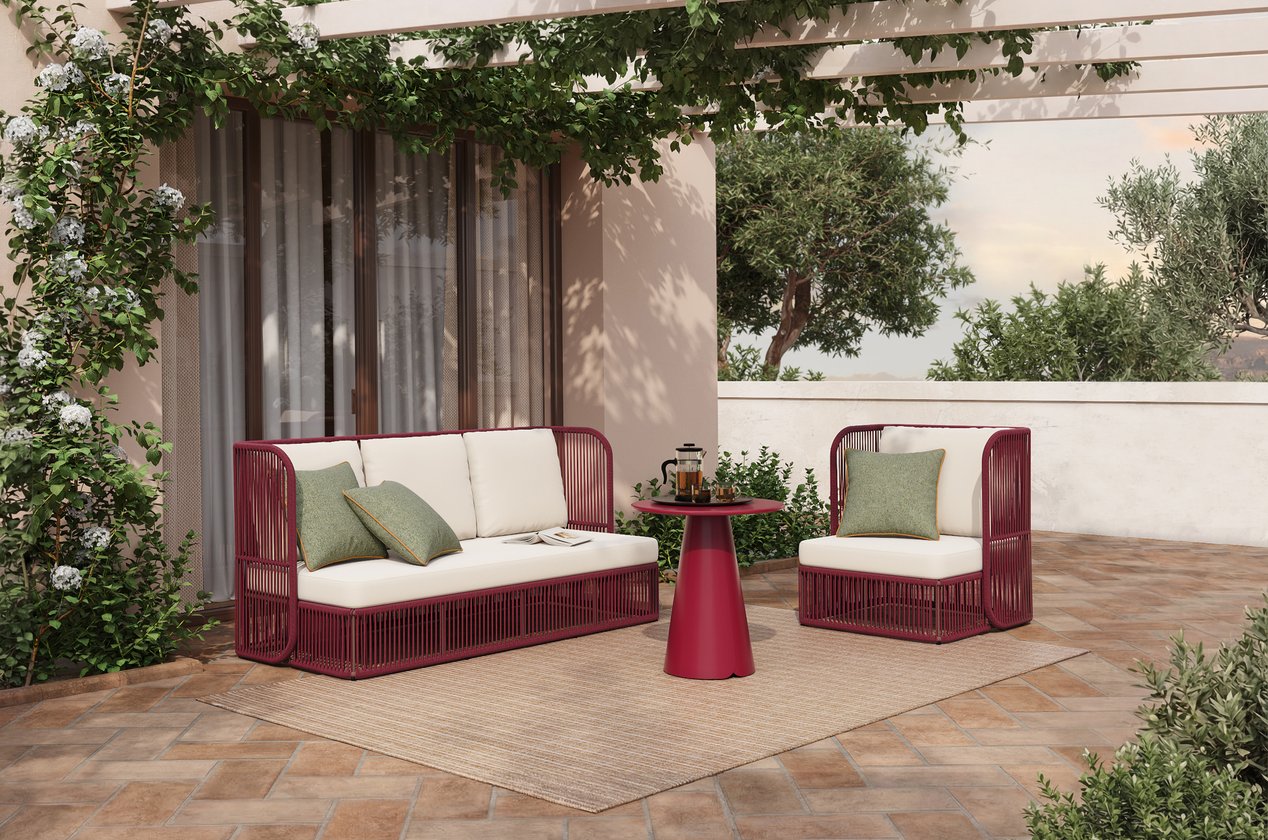 Комплект садовой мебели Ravo Garden — бордовый