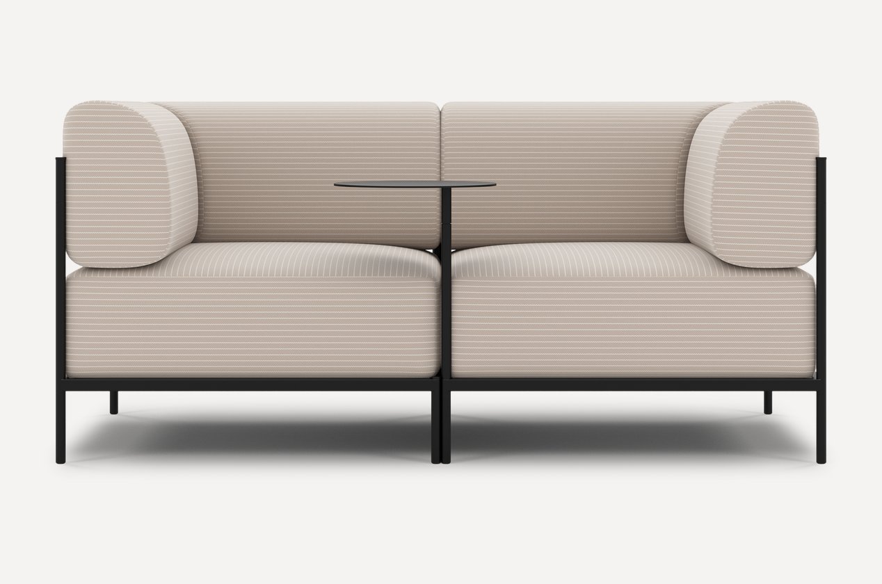 Faro Lounge uch kishilik 162 sm modulli bej / qora divan