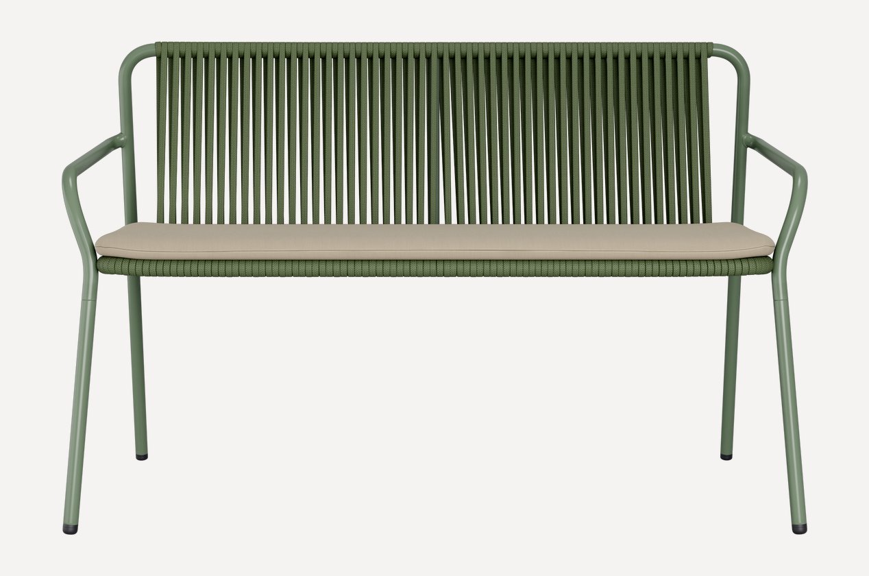 Диван Mavsum Compact двухместный 117 см — бежевый / оливковый